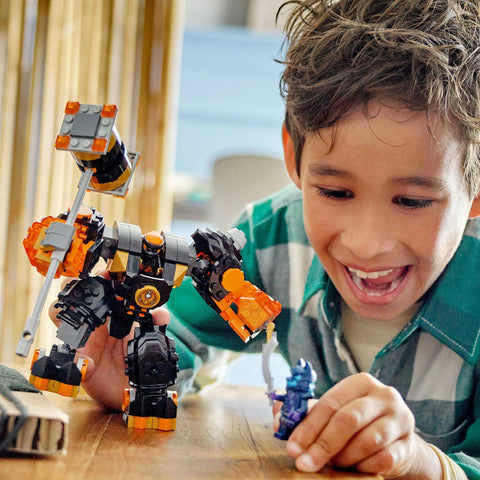 LEGO 71806 NINJAGO Cole Element Power Mech Suit, Toy, Present, Blocks, Boys, Girls, Children, 6, 7, 8, 9 Years, Elementary School Students, Mech, Ninja, Pretend Play