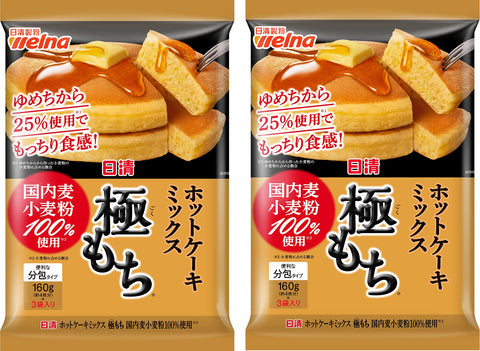 닛신 밀가루 세이푼 웰나 팬케이크 믹스 익스트림 모찌, 100% 국내산 보리가루 사용, 480g x 2개