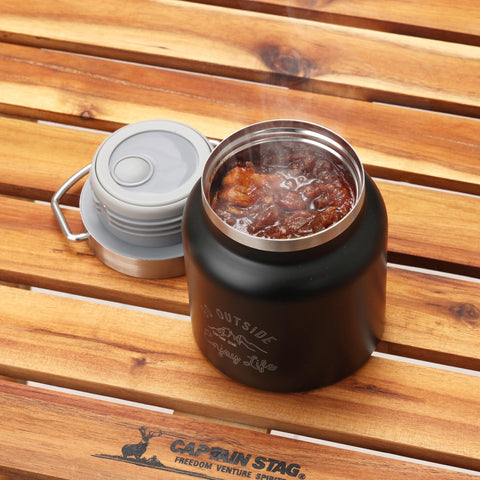 CAPTAIN STAG 食物罐 水壺 雙層不鏽鋼保溫杯 真空隔熱 保溫、保冷 HD 食物罐 280毫升