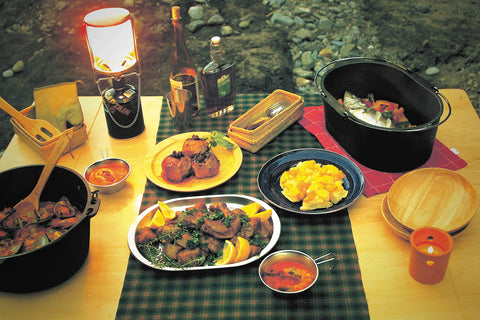 Captain Stag UG-3061 Camping Barbecue Dutch Oven, Iron Casting, 8.7 inches (22 cm), No Seasoning Required
