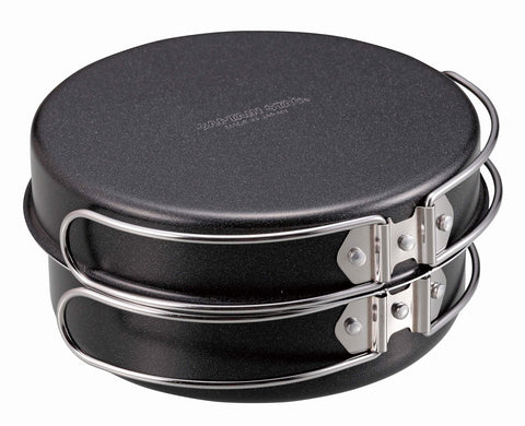 キャプテンスタッグ(CAPTAIN STAG) クッカー 鍋 フライパン プレート アルミ製 マウントクッカー 日本製 燕三条産 ブラック
