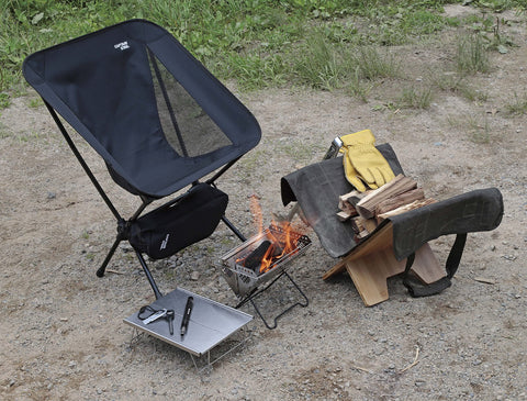 Captain Stag Barbecue Stove, Grill, Bonfire Stand, V-Shape, Smart Grill, Stainless Steel, Comes with Storage Bag