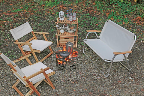 Captain Stag UG-73 UG-73 Barbecue Stove, Bonfire Stand, Dutch Oven, Boiling Cooker, 4-in-1 Hexa Stainless Steel, Camado Grill, Includes Extra Opening, Gotoku, Bag, Assembled Size (W x D x H): Approx.