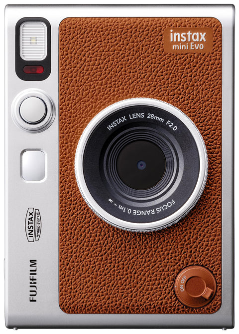 富士フイルム(FUJIFILM) クリスマスプレゼント お年玉ギフト チェキ Evo ハイブリッドインスタントカメラ(インスタントカメラ/スマホプリンター/デジタルカメラ) instax mini Evo ブラウン INS MINI EVO BROWN C