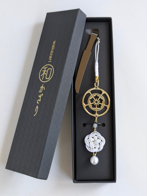 Japanese Traditional Ornament "Oda Nobunaga" Mizuhiki (with Sword-shaped Clip)