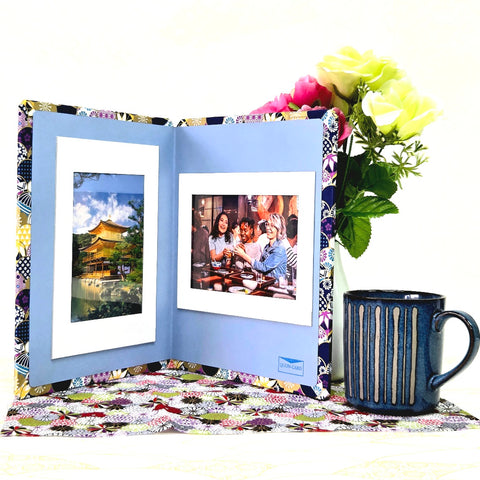 Plentiful Happiness & Good Fortune Greeting Card & Standing Double Photo Frame