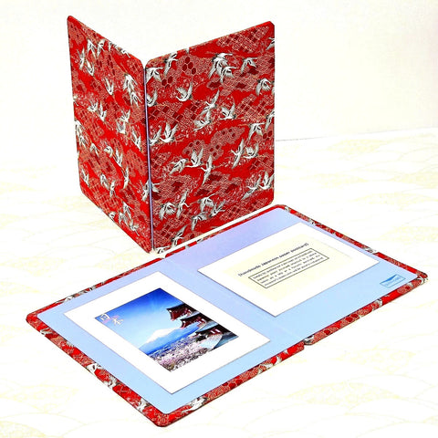 Seven Treasures & Crane Greeting Card & Standing Double Photo Frame
