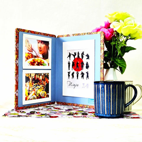 Seven Treasures of Harmony Standing Double Photo Frame
