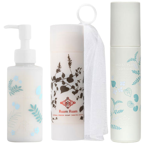Ruam Ruam Skincare 3-Piece Set＆Foam Net
