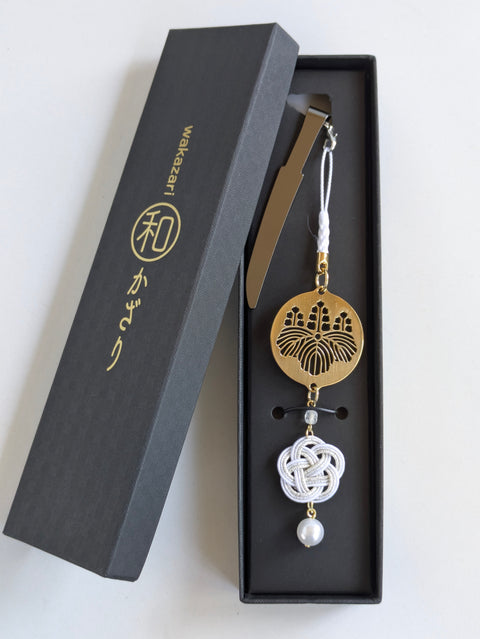 Japanese Traditional Ornament "Toyotomi Hideyoshi" Mizuhiki (with Sword-shaped Clip)