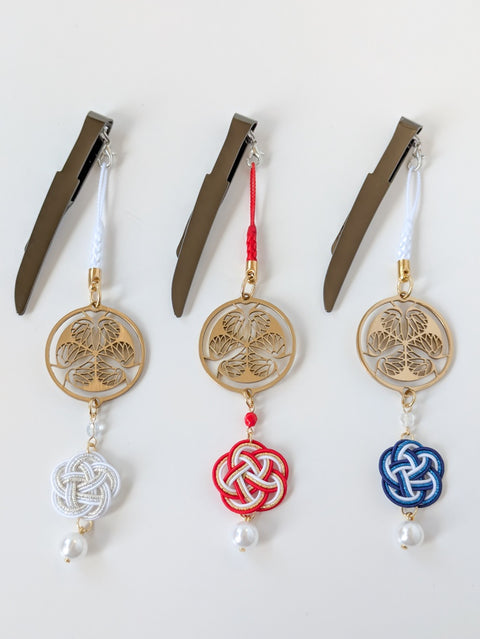 Japanese Traditional Ornament "Tokugawa Ieyasu" Mizuhiki (with Sword-shaped Clip)