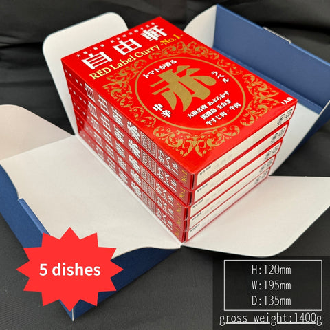 大阪難波 自由軒 RED Label（紅標） 200g × 5入組